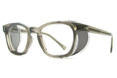 AO F9800 safety frame with wire mesh side shields (Essilor) - grey smoke